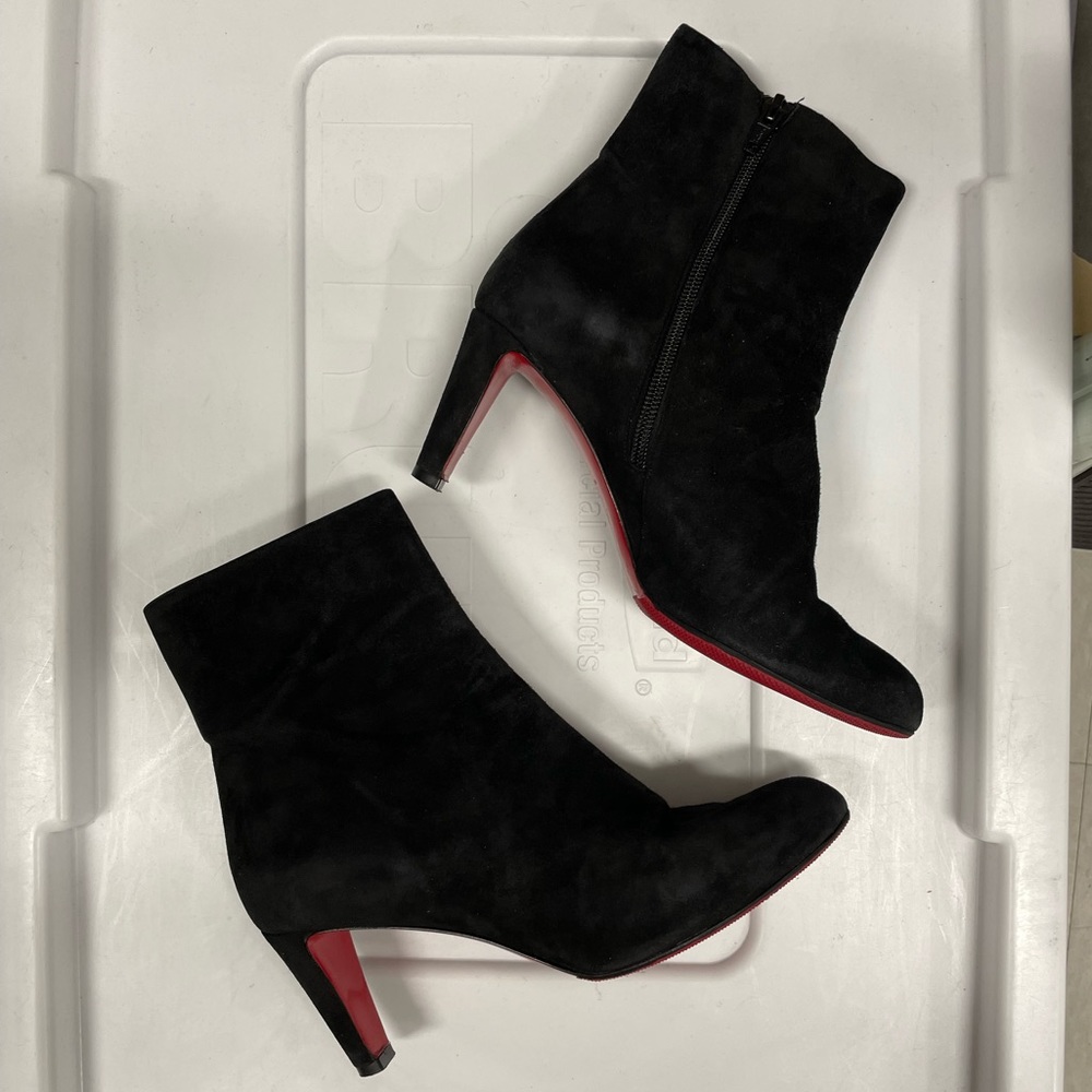 Christian Louboutin suede booties